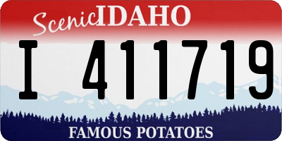 ID license plate I411719