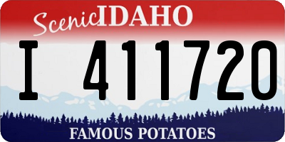 ID license plate I411720