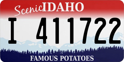 ID license plate I411722