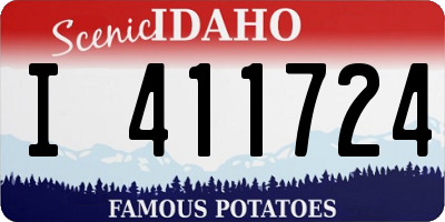 ID license plate I411724
