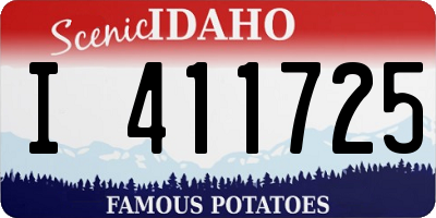 ID license plate I411725