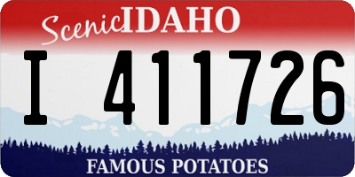 ID license plate I411726