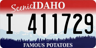 ID license plate I411729
