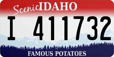 ID license plate I411732