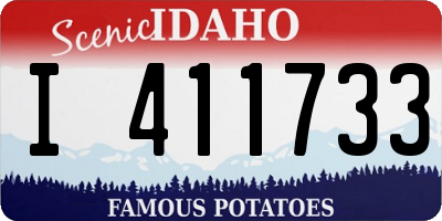 ID license plate I411733