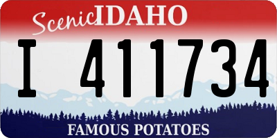 ID license plate I411734