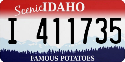 ID license plate I411735