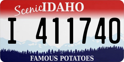 ID license plate I411740