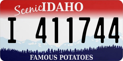 ID license plate I411744