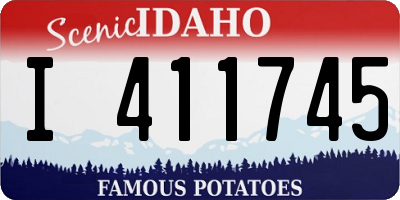 ID license plate I411745