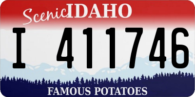 ID license plate I411746