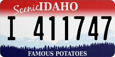 ID license plate I411747