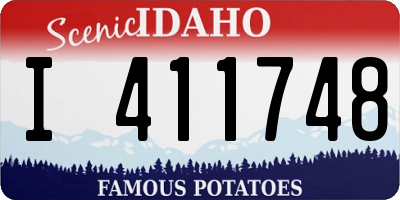ID license plate I411748