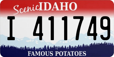 ID license plate I411749