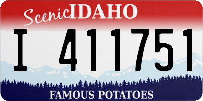 ID license plate I411751
