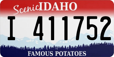 ID license plate I411752