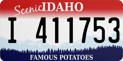 ID license plate I411753