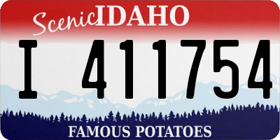 ID license plate I411754