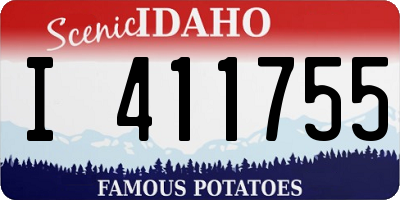 ID license plate I411755