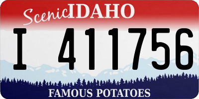 ID license plate I411756