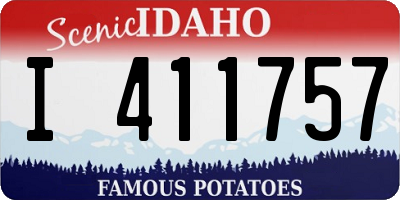 ID license plate I411757