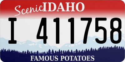 ID license plate I411758