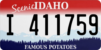 ID license plate I411759