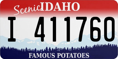 ID license plate I411760