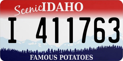 ID license plate I411763