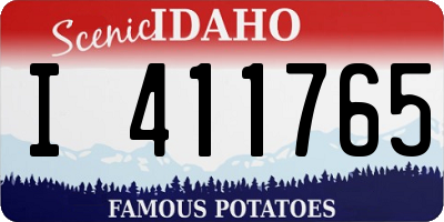 ID license plate I411765