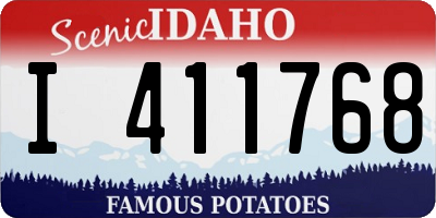 ID license plate I411768
