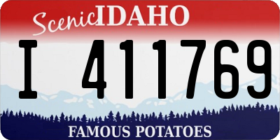 ID license plate I411769