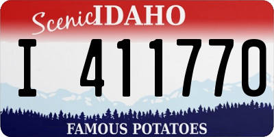 ID license plate I411770