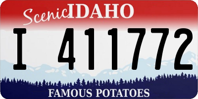 ID license plate I411772