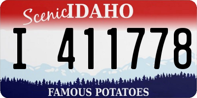 ID license plate I411778