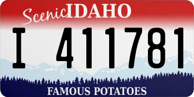 ID license plate I411781