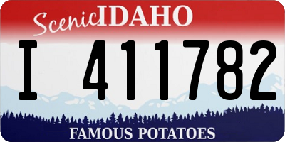 ID license plate I411782