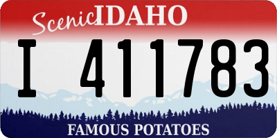 ID license plate I411783
