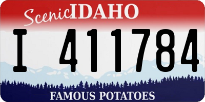 ID license plate I411784