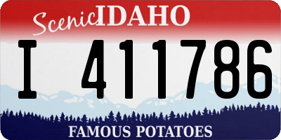 ID license plate I411786
