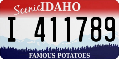 ID license plate I411789