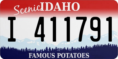 ID license plate I411791