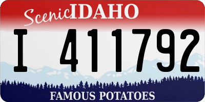 ID license plate I411792