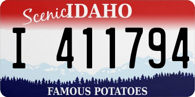 ID license plate I411794