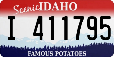 ID license plate I411795
