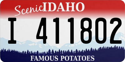 ID license plate I411802