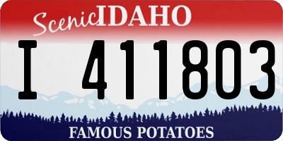 ID license plate I411803