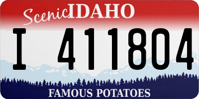 ID license plate I411804