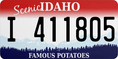 ID license plate I411805