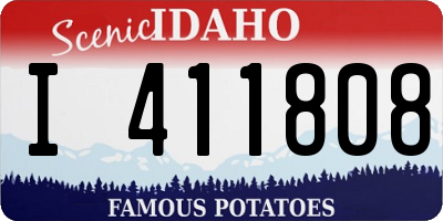 ID license plate I411808